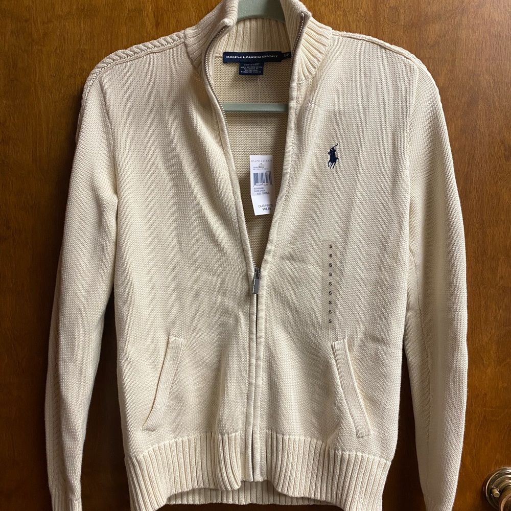 NWOT Ralph Lauren Sport zip up sweater. Size S.